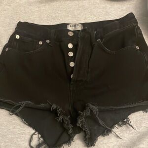 Agolde Black Denim Shorts